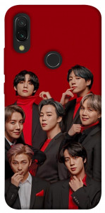 Чехол BTS in red для Xiaomi Redmi 7