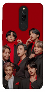 Чехол BTS in red для Xiaomi Redmi 8