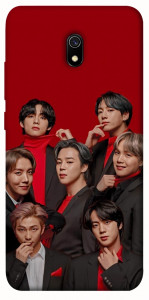 Чехол BTS in red для Xiaomi Redmi 8a