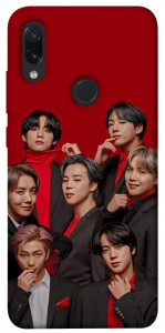 Чехол BTS in red для Xiaomi Redmi Note 7 Pro
