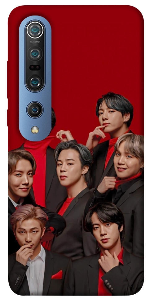 Чехол BTS in red для Xiaomi Mi 10