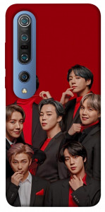 Чехол BTS in red для Xiaomi Mi 10