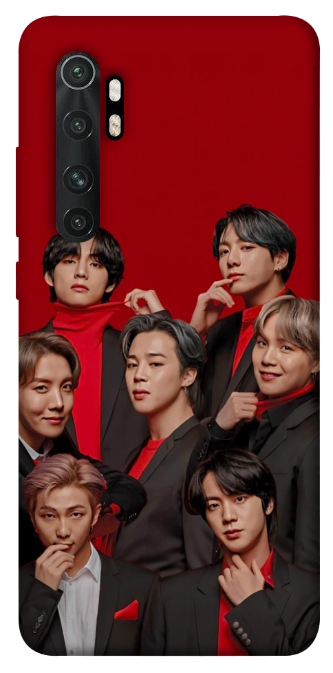 Чехол BTS in red для Xiaomi Mi Note 10 Lite