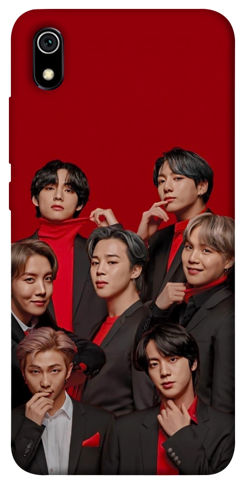 Чохол BTS in red для Xiaomi Redmi 7A