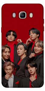 Чехол BTS in red для Galaxy J7 (2016)