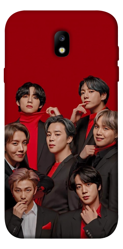 Чехол BTS in red для Galaxy J7 (2017)