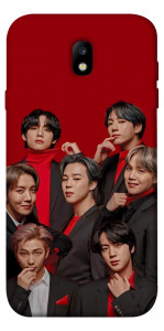 Чехол BTS in red для Galaxy J7 (2017)