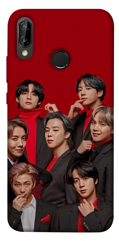 Чохол BTS in red для Huawei P20 Lite