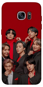 Чехол BTS in red для Galaxy S7 Edge