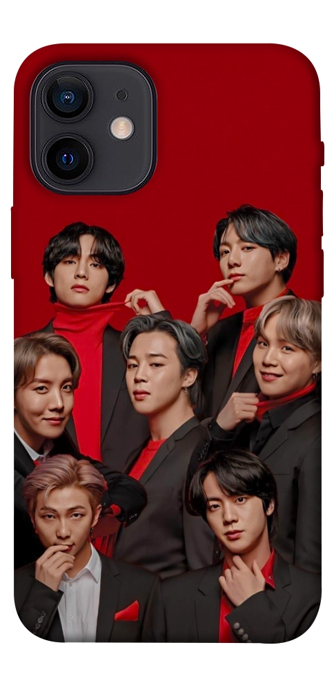 Чохол BTS in red для iPhone 12 mini