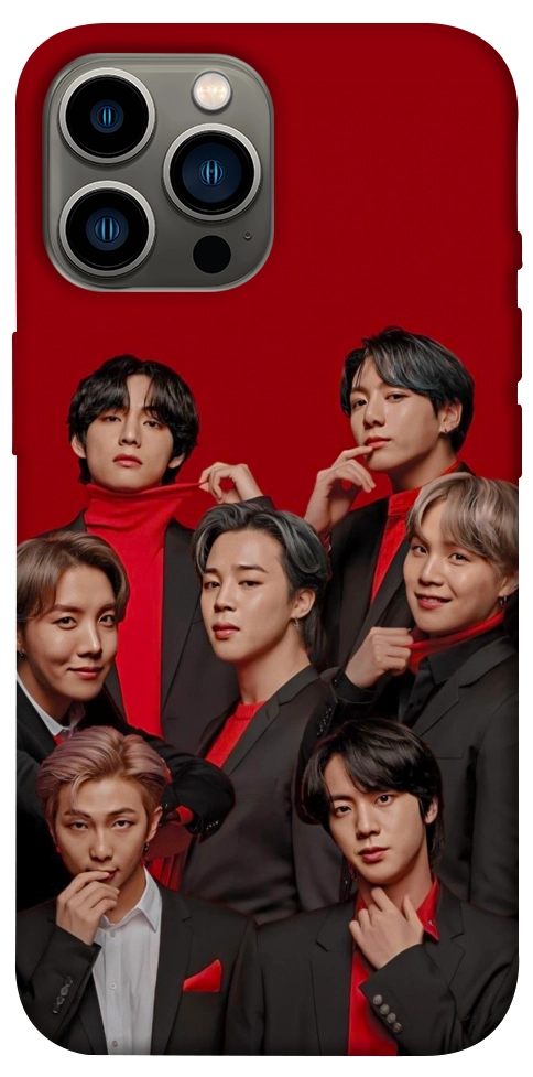 Чохол BTS in red для iPhone 12 Pro Max