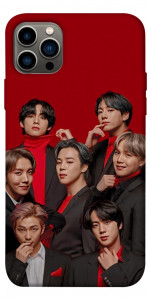 Чохол BTS in red для iPhone 12 Pro