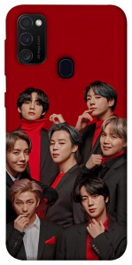 Чохол BTS in red для Samsung Galaxy M21
