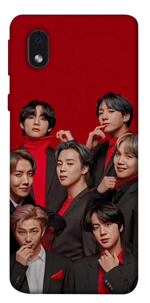 Чохол BTS in red для Galaxy M01 Core