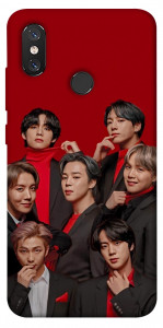 Чехол BTS in red для Xiaomi Mi 8