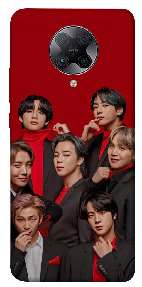Чехол BTS in red для Xiaomi Redmi K30 Pro