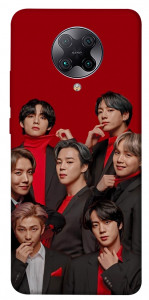 Чохол BTS in red для Xiaomi Redmi K30 Pro