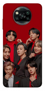 Чохол BTS in red для Xiaomi Poco X3 Pro