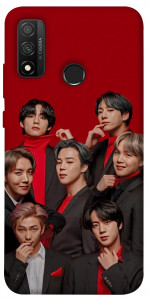 Чохол BTS in red для Huawei P Smart (2020)