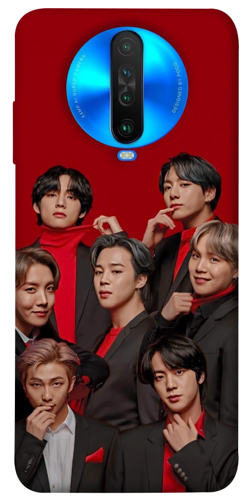Чохол BTS in red для Xiaomi Poco X2