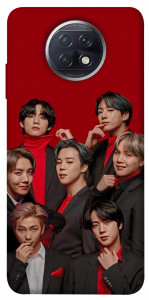 Чохол BTS in red для Xiaomi Redmi Note 9T