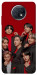 Чохол BTS in red для Xiaomi Redmi Note 9T