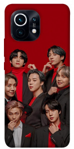 Чохол BTS in red для Xiaomi Mi 11
