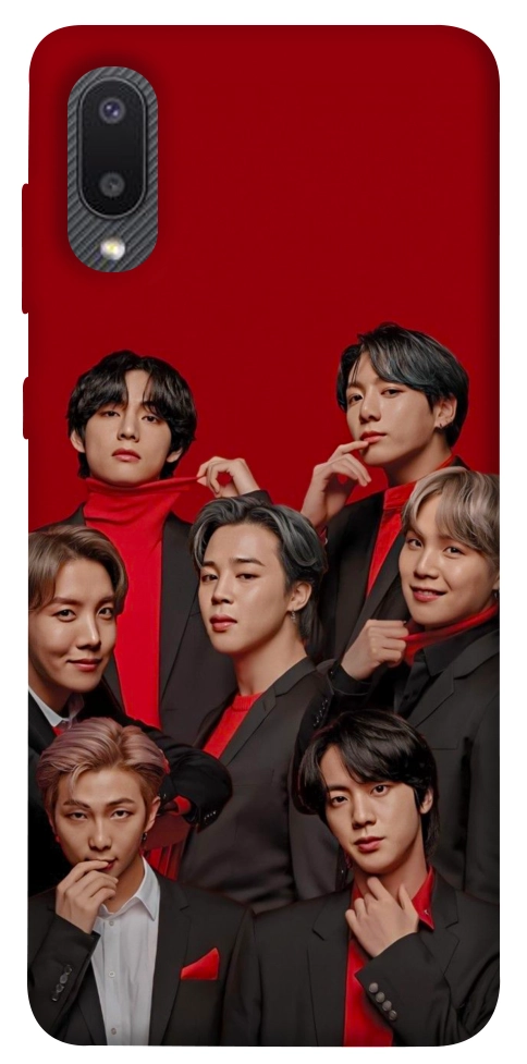 Чохол BTS in red для Galaxy A02
