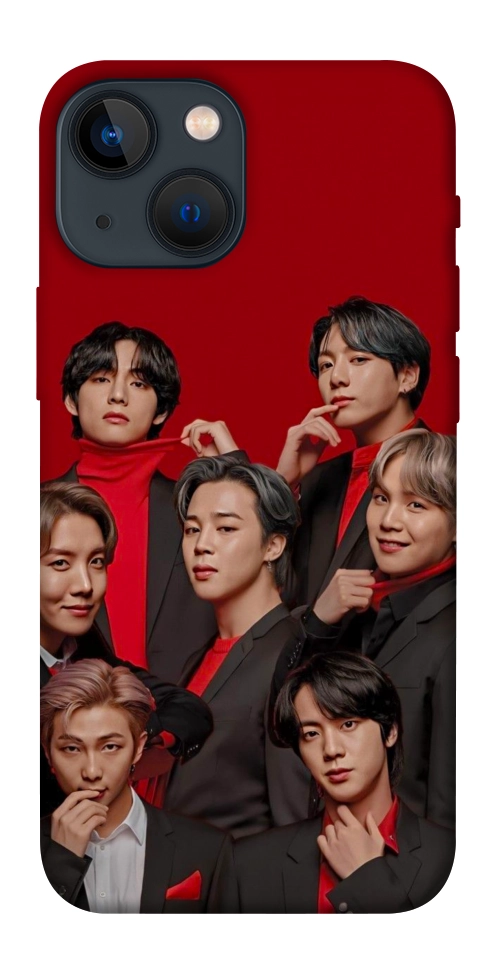 Чехол BTS in red для iPhone 13 mini