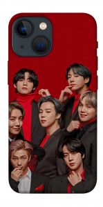 Чохол BTS in red для iPhone 13 mini