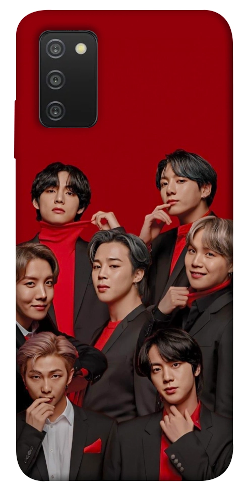 Чехол BTS in red для Galaxy A03s