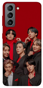Чехол BTS in red для Galaxy S21 FE