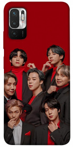 Чохол BTS in red для Xiaomi Poco M3 Pro 5G