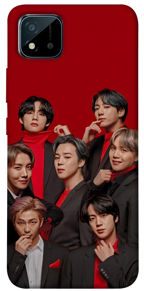 Чехол BTS in red для Realme C11 (2021)