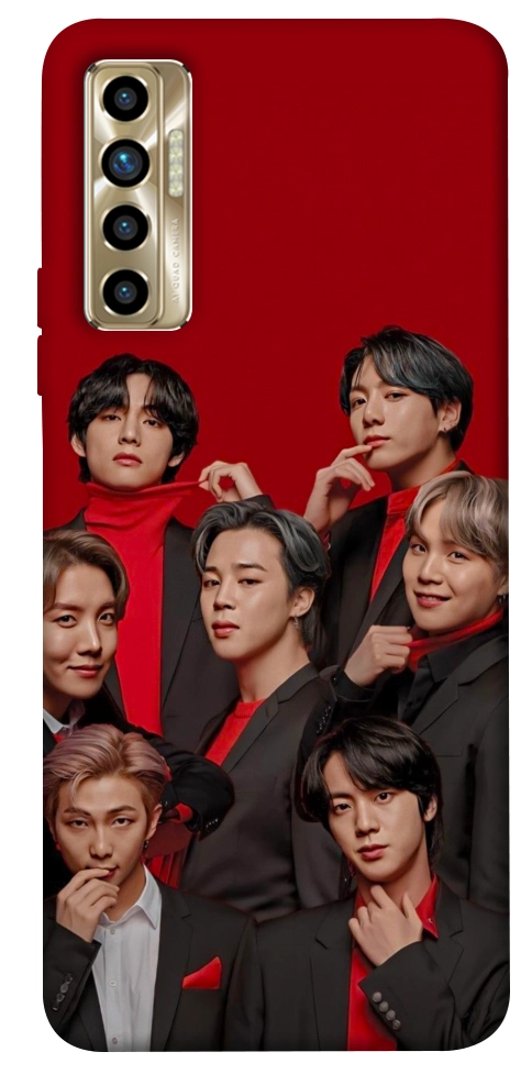 Чехол BTS in red для TECNO Camon 17P
