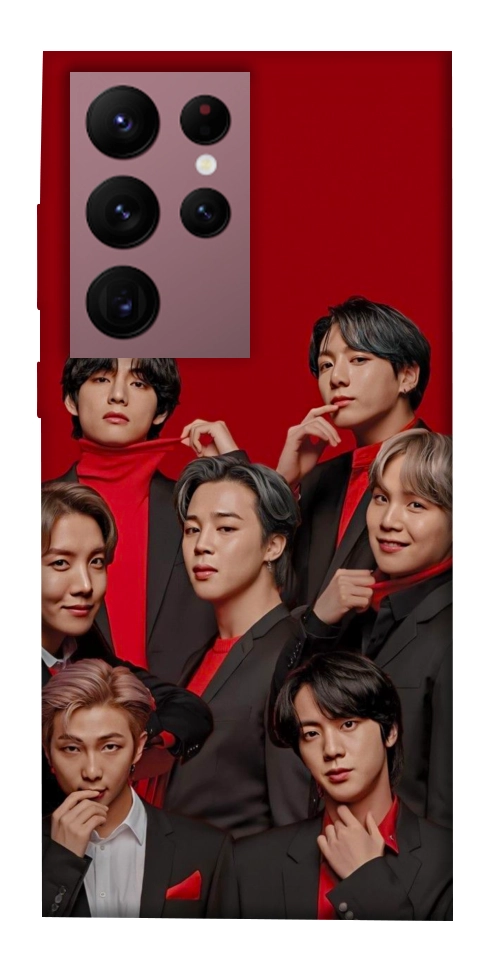 Чехол BTS in red для Galaxy S22 Ultra