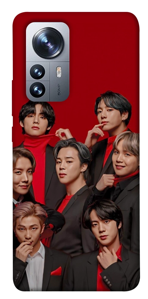 Чехол BTS in red для Xiaomi 12