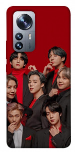 Чехол BTS in red для Xiaomi 12