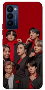 Чехол BTS in red для TECNO Camon 18