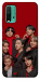 Чехол BTS in red для Xiaomi Redmi Note 9 4G