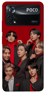 Чехол BTS in red для Xiaomi Poco X4 Pro