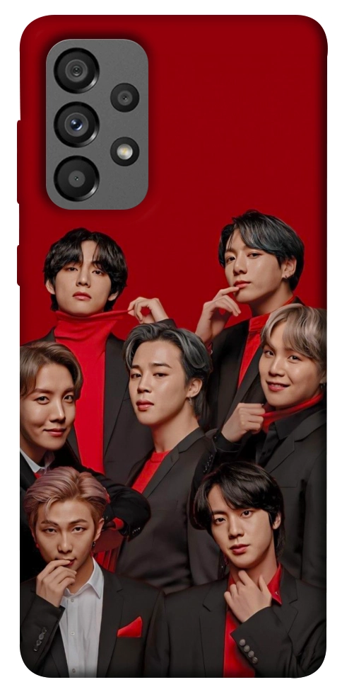 Чехол BTS in red для Galaxy A73 5G