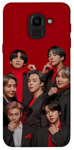 Чехол BTS in red для Galaxy J6 (2018)