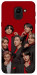 Чехол BTS in red для Galaxy J6 (2018)