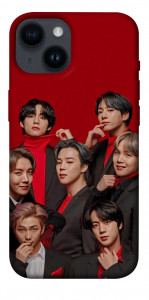 Чехол BTS in red для iPhone 14