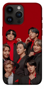 Чехол BTS in red для iPhone 14 Pro Max