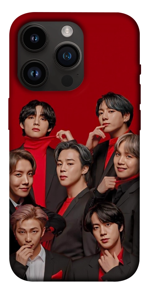 Чохол BTS in red для iPhone 14 Pro