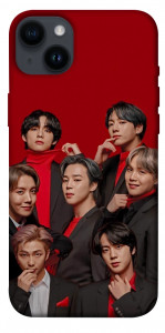 Чехол BTS in red для iPhone 14 Plus