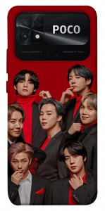 Чохол BTS in red для Xiaomi Poco C40