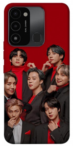 Чохол BTS in red для TECNO Spark 8C